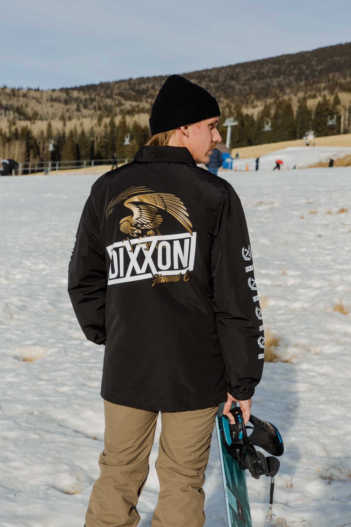 Golden Eagle Coaches Jacket - White & Gold / Black – Dixxon