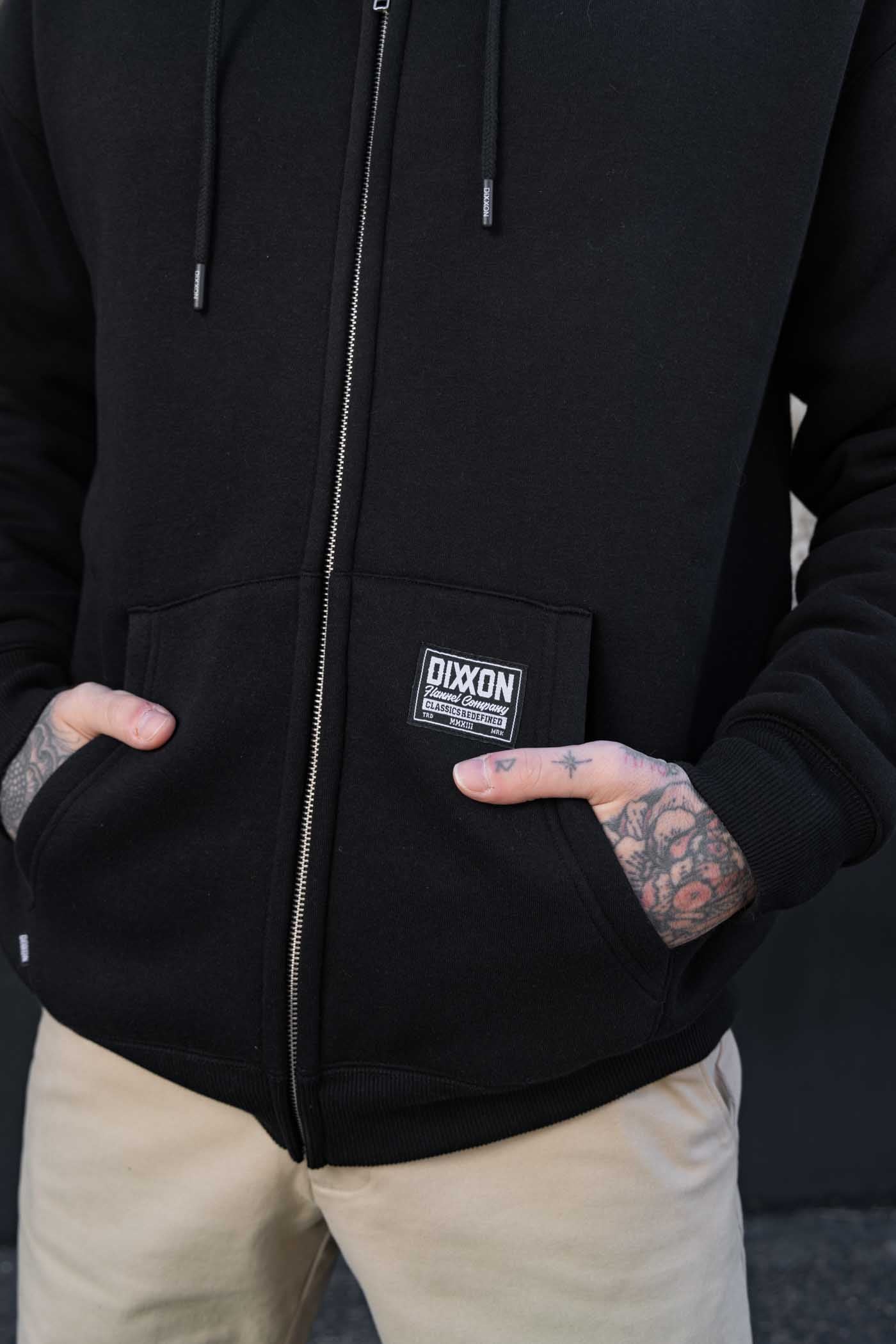 Sherpa Lined Zip Up Hood - Black – Dixxon Flannel Australia