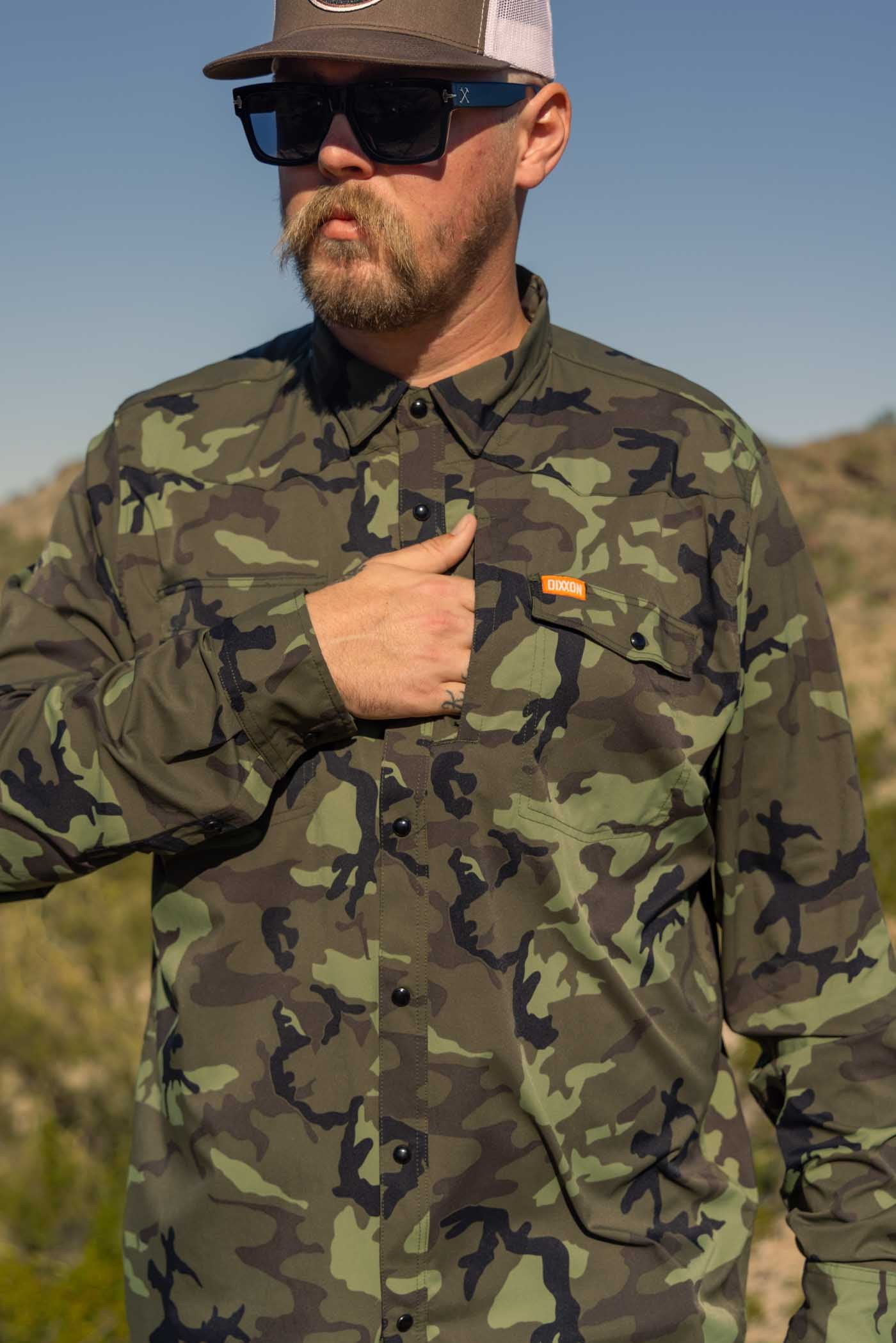 Outdoorsman Long Sleeve - Green Camo – Dixxon Flannel Australia