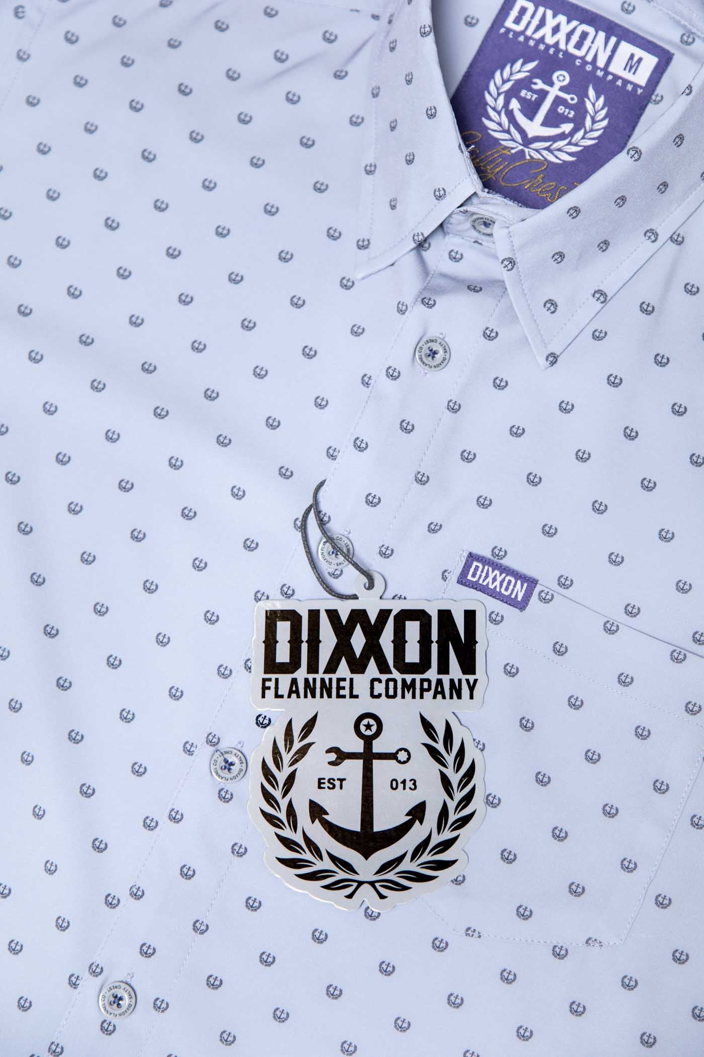 xhosa7tyn Salty Crest Short Sleeve Party Shirt - Grey/Black – Dixxon Flannel