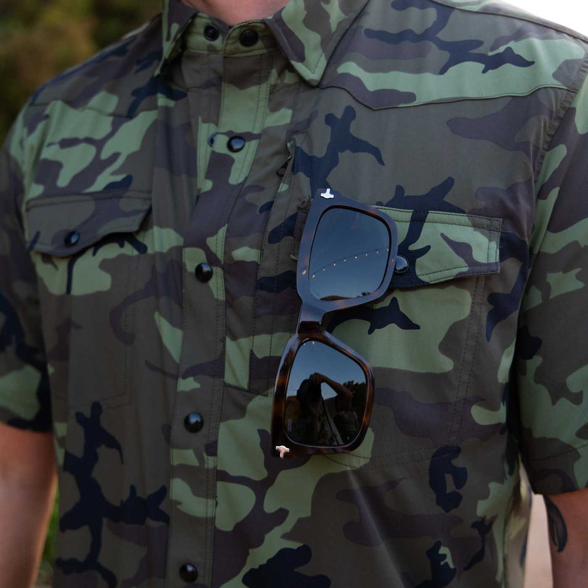 Outdoorsman Short Sleeve - Green Camo