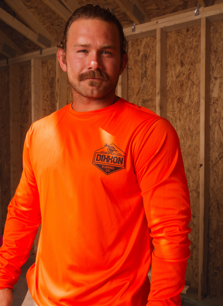 WORKING CLASS UV HI VIS LONG SLEEVE T-SHIRT - ORANGE – Dixxon